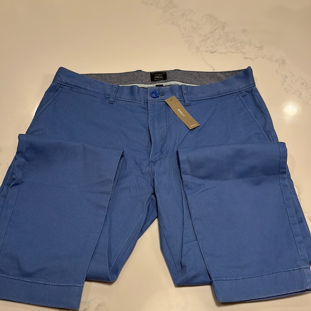 J Crew Men’s Skinny 250 Pants Maritime Blue Size 33/30 NWT